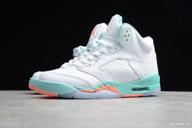 Chep Onekick Jordan 5 GS Light Air 440892-100 Aqua 0613